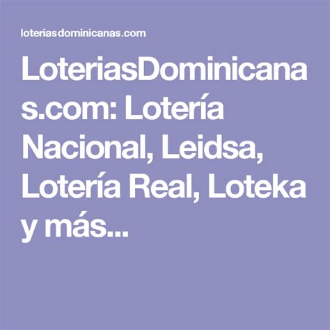 loteria nacional dominicana leidsa|LoteriasDominicanas.com: Lotería Nacional 